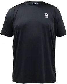 D555 Wembley Dry Wear Polyester-Stretch-T-Shirt Schwarz